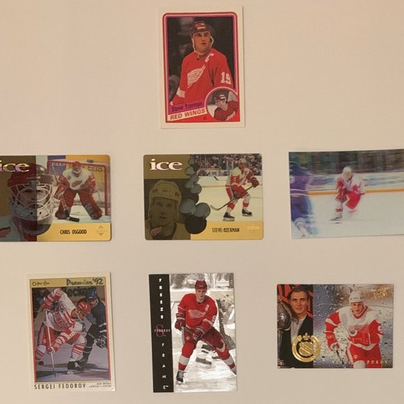 Detroit Red Wings Vintage NHL Hockey Cards - Lot of 21 w/ Yzerman, Fedorov - Picture 2 of 13